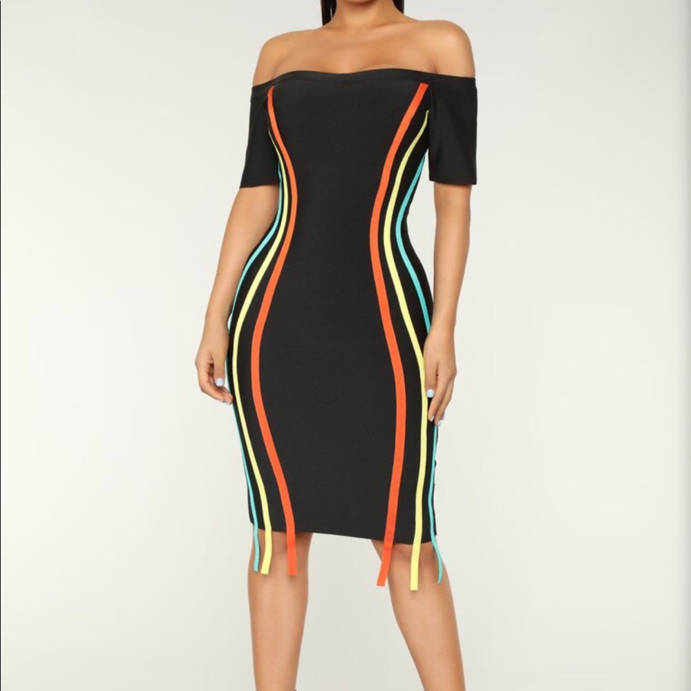 Colorful bodycon dress